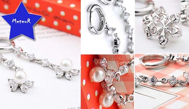 55% Off Rhinestone & Zircon Earrings from Meteor Hand Made Accessories, Beirut (Only $18 instead of $40)