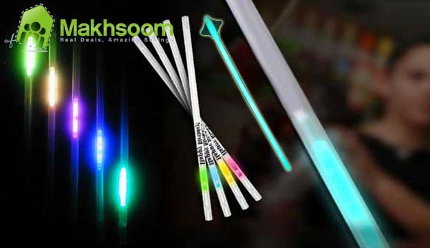 50% Off A Set of 2 Glow Stir Stick Pack & 2 Glow Straws Pack (Only $4 instead of $8)