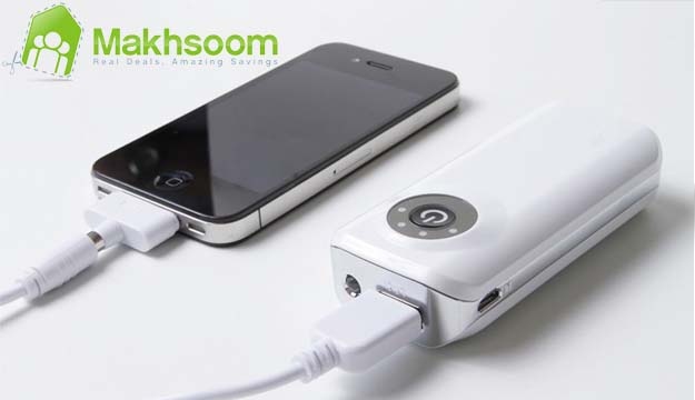 50% Off Black 5600mAh external power bank charger with LED Torch SOS Light (Only $23 instead of $46)
