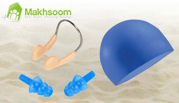 50% Off Swimming Accessories (Ear plugs, nose clip, bonnet) (Only $7 instead of $14)