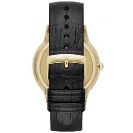 Emporio Armani AR11049 Leather Classic Grey Dial Round Watch For Men ...
