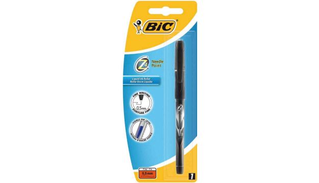 Bic Z4 Needle Rollerball Pen Point Blister Liquid Ink-Black Makhsoom