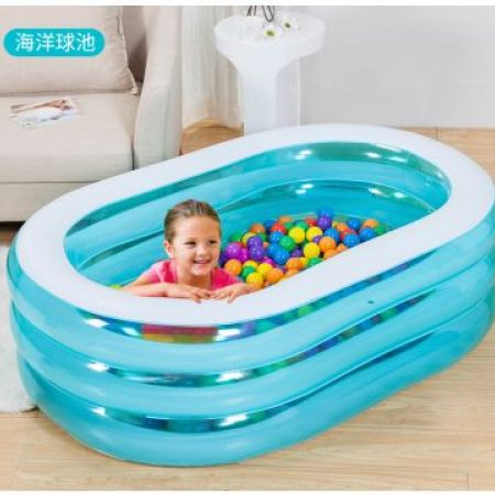 Intex Inflatable Oval Whale Fun Pool 46 x 107 x 163 cm - Makhsoom