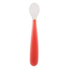 Chicco Softly Soft Silicone Spoon 6m+ - Red