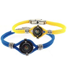 Polo Exchange Casual Cord Stainless Steel Bracelet For Men - Yellow