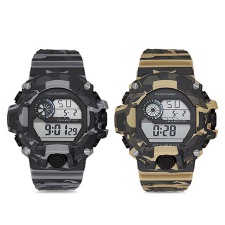 Polo Exchange PX-DR340GM Rubber Watch For Men - Rubber Black Beige