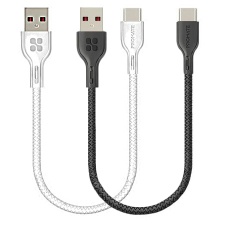 Promate Charge And Sync Cable for Android, 25 cm - White