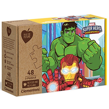 Clementoni Play For Future Marvel Super Hero Puzzle 3 x 48 Pcs - Makhsoom