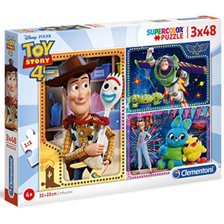 Clementoni Disney Toy Story 4 SuperColor Puzzle 3 x 48 Pcs - Makhsoom