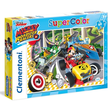 Clementoni Disney Mickey & the Roadster Racers SuperColor Puzzle 60 Pcs ...