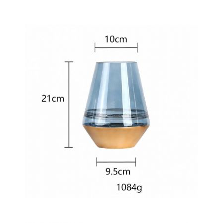 Glass Vase C1616Q-M Blue