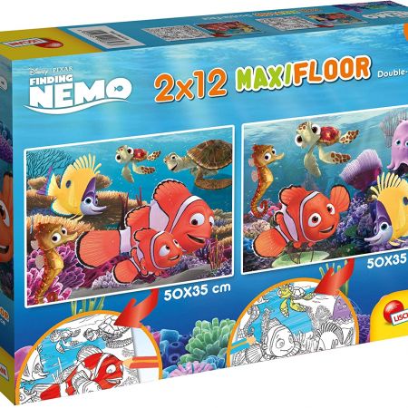 Lisciani Disney Maxi Floor Nemo Puzzle 2x12Pcs - Makhsoom