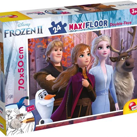 Lisciani Disney Maxi Puzzle And Coloring 2in1 Frozen II - 24 Pcs - Makhsoom