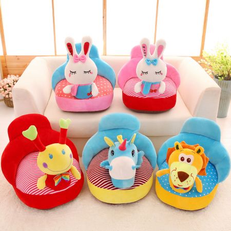 Baby Soft Plush Cushion Sofa Seat Animal Design Pink Rabbit