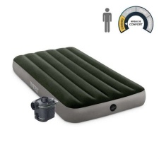 Intex Dura-Beam Prestige Airbed With Battery Pump - 137x191x25cm