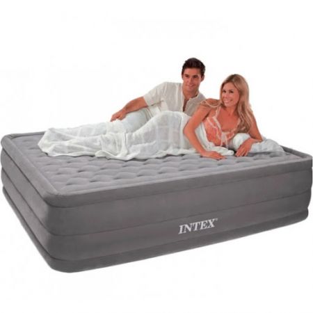 Intex Queen Comfort-Plush High-Rise Airbed With BIP 152x203x56cm
