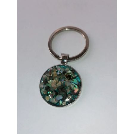 Resin Abalone Shells Keychain - Black - Makhsoom