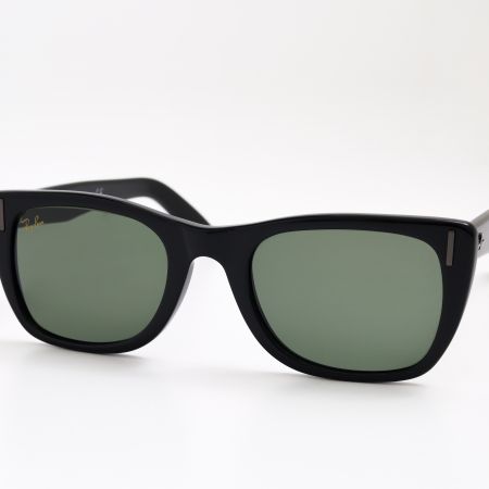 Rayban RB2248 Caribbean Black Green Rectangle Sunglasses Unisex