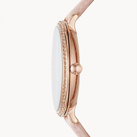 Fossil ES4455 Jocelyn Three-Hand Blush Leather Round Watch For