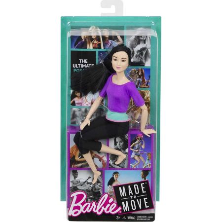 Barbie Made to Move Doll Purple 3+ Years Makhsoom