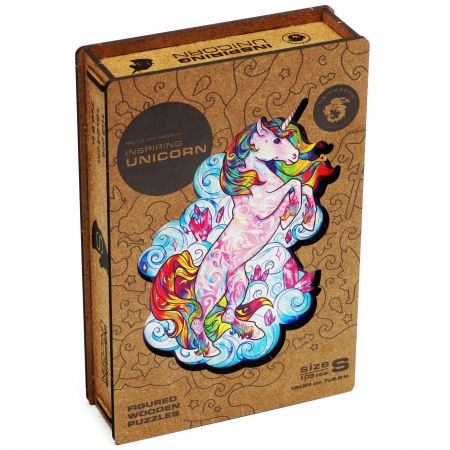 Unidragon Wooden Jigsaw Puzzle Inspiring Unicorn - Small - Makhsoom