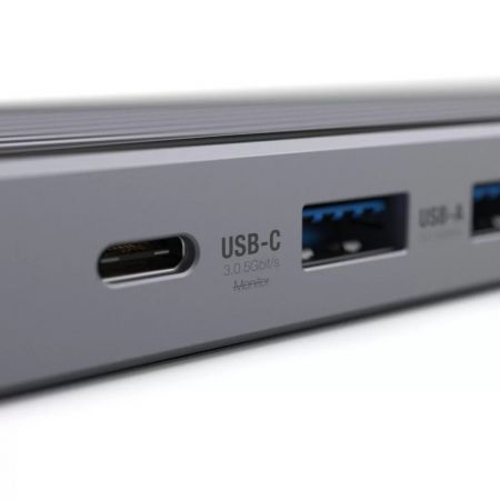 Anonim Unisynk 10 Port Dual Display Usb-C Docking Hub - Black - Makhsoom