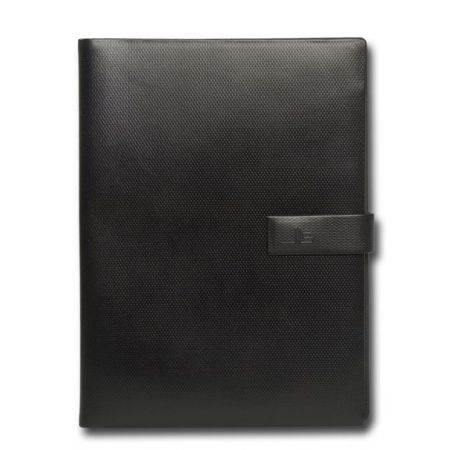 Jean-Louis Scherrer Structure Black Leather A4 Folder For Him
