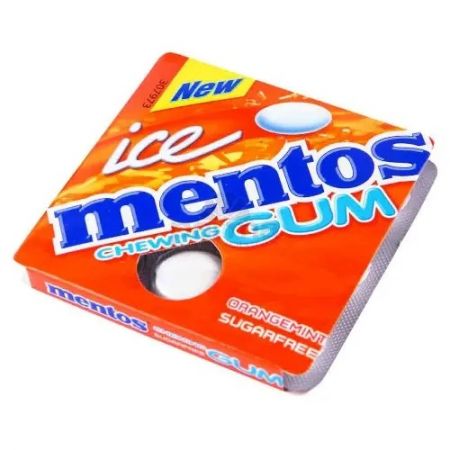 Mentos Pack Of Gum Ice Orange Mint 12 Pcs 8 Drops Each