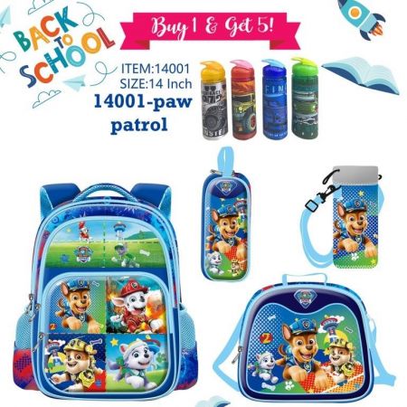 Genius 3D Character Paw Patrol Kids School Bag Pcs 14001a 14