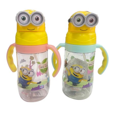 Despicable Me Minions Sipper Straw Water Bottle With Handles 540 ml ...