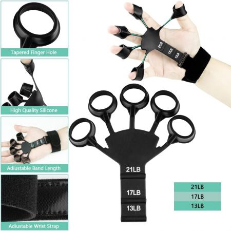 Adjustable Hand & Finger Grip Exerciser Strengthener