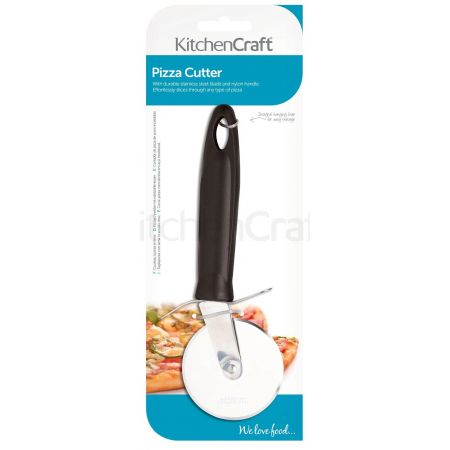 KitchenCraft Nylon Handled Stainless Steel Pizza Cutter - 7 cm