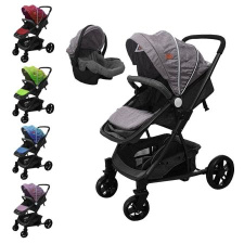 Modular Travel System Stroller With Car Seat - Red