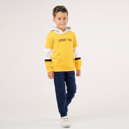 Pankido Tracksuit Set Yellow For Boys 2 Pcs - 5 Years