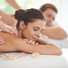 VIP 50 min Relaxing Massage & Scrub, Mani & Pedi For One
