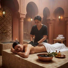 60 min Relaxing Massage With 30 min Moroccan Bath For One Person
