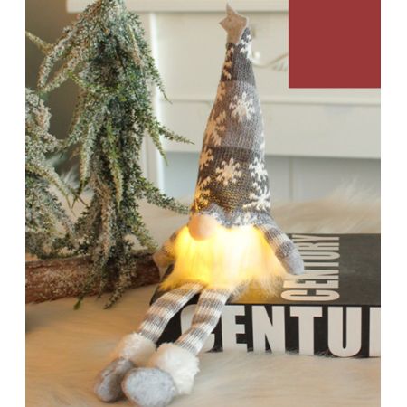 Illuminated Christmas Faceless Doll Snowflake Grey - 7 x 7 x 33 cm ...
