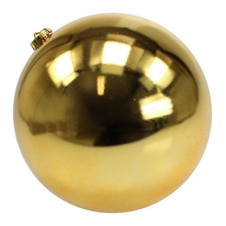 Oversized Christmas Balls Ornaments Glossy Gold 1 Pc - 15 cm