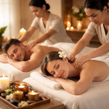 Couples Relaxing Package: 60 min Relaxation Massage + Sauna