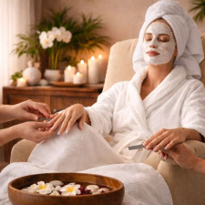 Fresh Finish Package: Manicure & Pedicure With Collagen Facial Mask