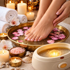 Pedicure & Color with Foot Filing + 10 min Foot Massage & Paraffin