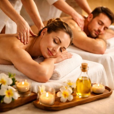 60 min Romantic Couples Massage With Sauna & Steam 