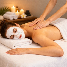 All-in-One Beauty Escape Package: 45 min Swedish Massage + Manicure & Pedicure + Facial Treatment