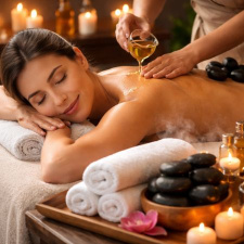 60 min Full Body Swedish Oil Massage With Hot Towels & Volcanic Rocks For 1 Person