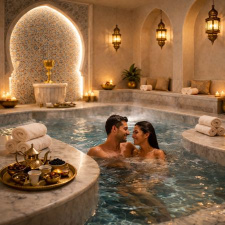 90 min Couples Moroccan Hammam Experience & Full Body Scrub 