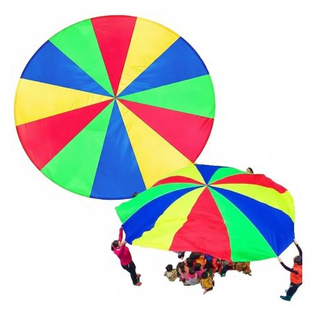 Kids Rainbow Play Parachute Outdoor Teamwork 300 CM