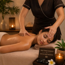Harmony Body & Mind Massage Package: 60 min Deep Tissue Massage with Face & Head Massage