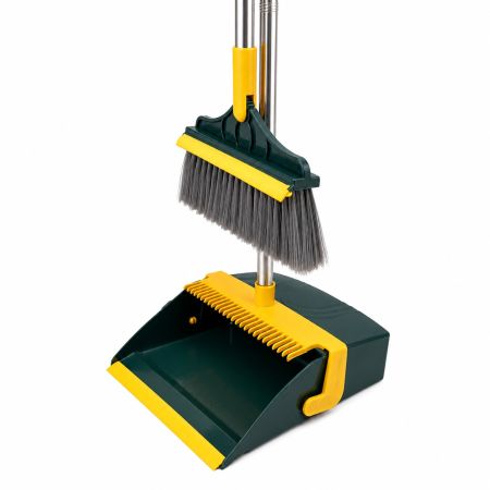Long Handle Broom and Dust Pan Cleaning Set