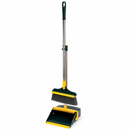 Long Handle Broom and Dust Pan Cleaning Set