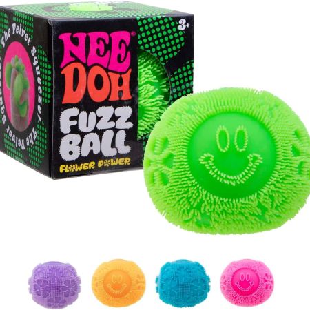 Fuzz Ball Flower Power Squish Stress Relief Toy Assorted 3+ Years